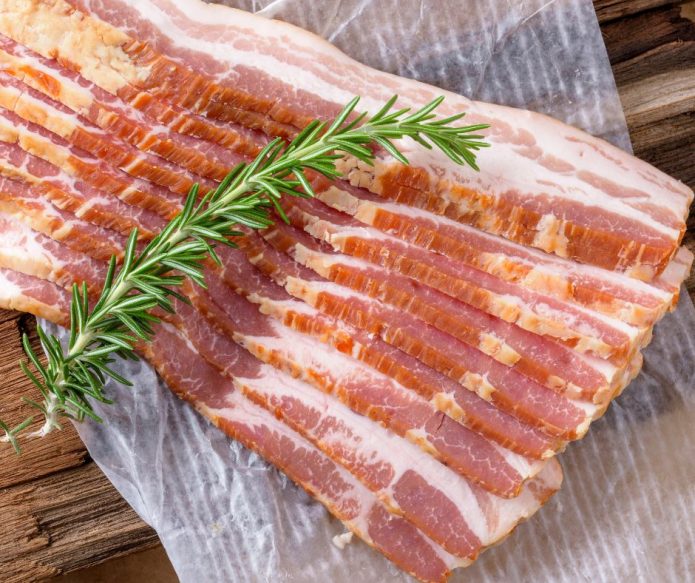bacon sliced thick