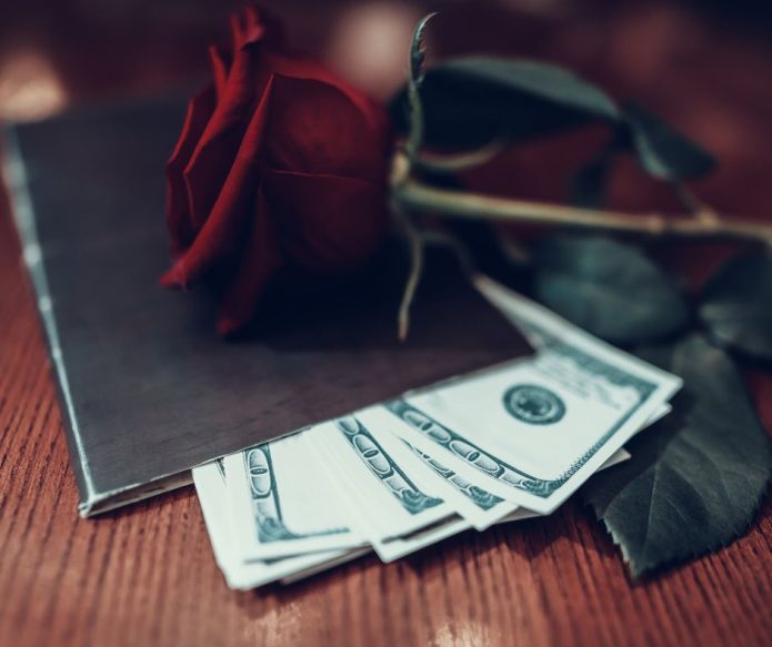 big restaurant cash tip on table