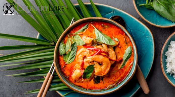 Thai Red Curry dish with shrimp