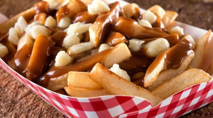 poutine in takeout container