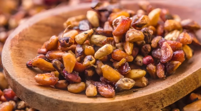 Anardana, dried seeds of pomegranate fruit.