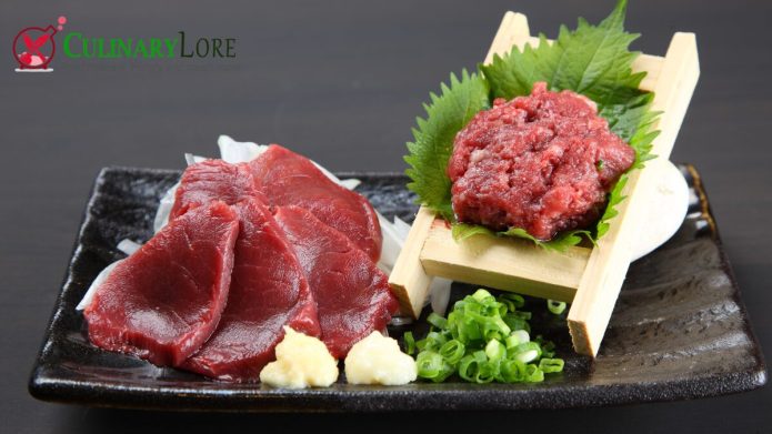 horse meat sashimi and tartare