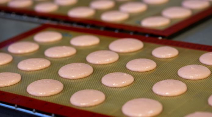 silicone baking mats in oven