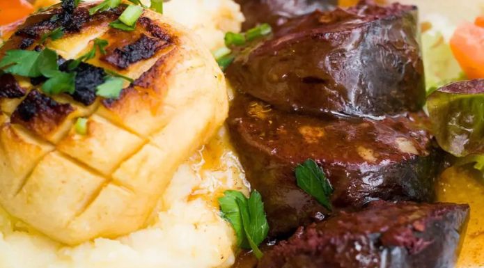 Why is blood sausage illegal. A dish of traditional boudin rouge, a Louisiana Cajun blood sausage.