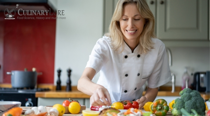 personal chef at work in home kitchen