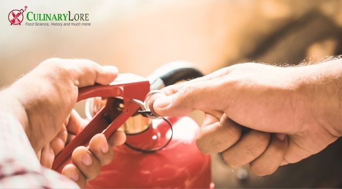 Pulling the pin on a home fire extinguisher