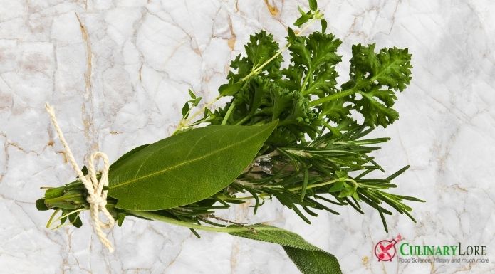 bouquet garni with bay leaves, and parsley