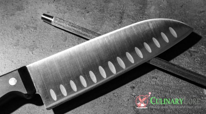 santoku knife close up