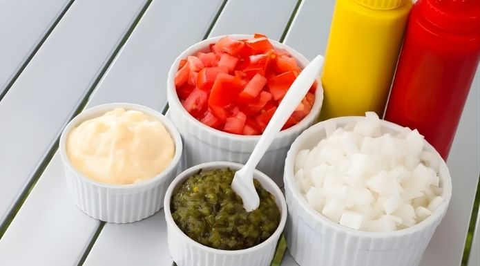 The origin of the word condiment explained with various sauces and relishes. 