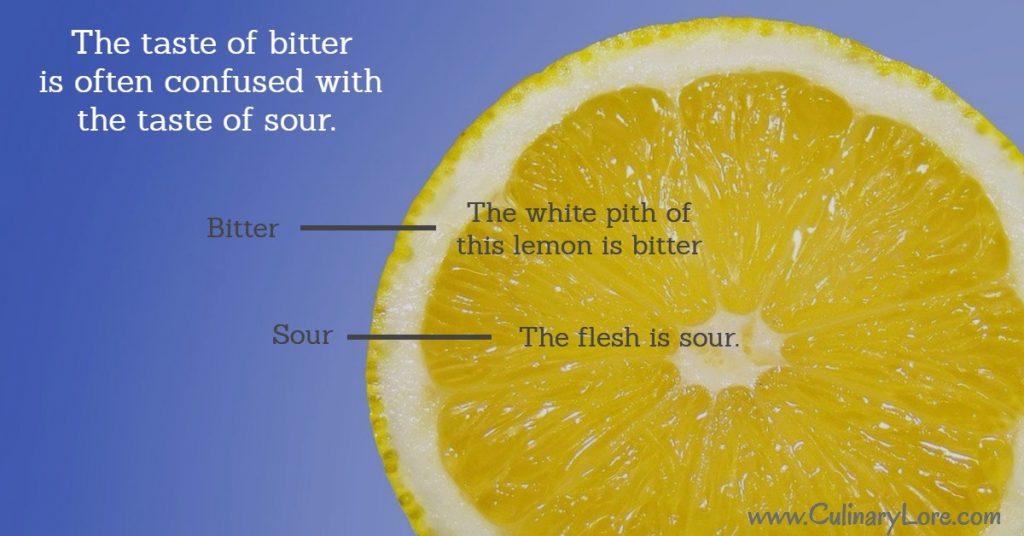bitter versus sour taste
