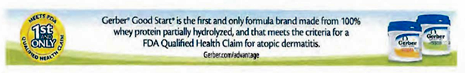 Gerber Good Start atopic dermatitis banner claim