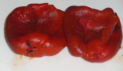 roasted sweet red bell peppers, peeled