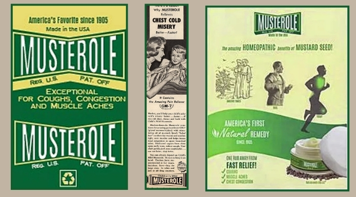 Vintage musterole ointment ads