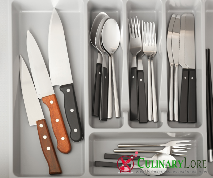 knives and utensils in drawer