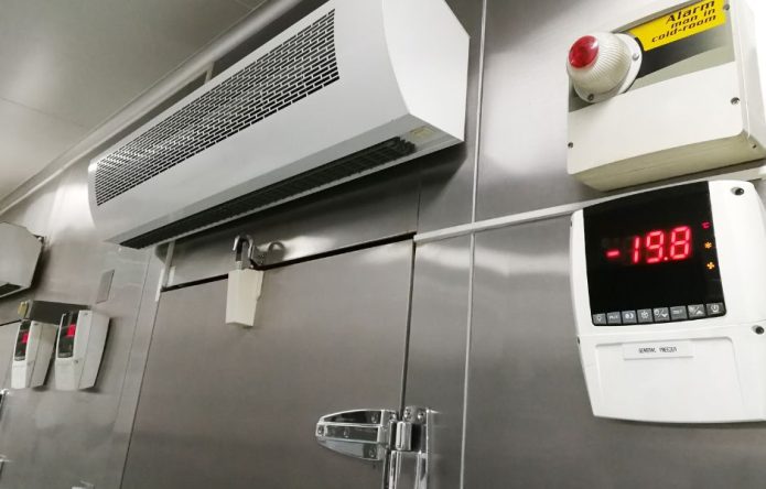 exterior front of walk-in freezer