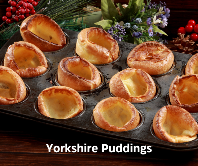 individual Yorkshire puddings in baking pan