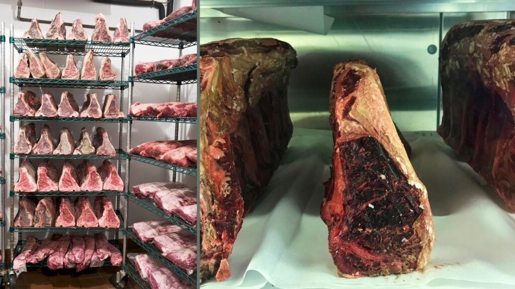 Dry aging cuts of beef 