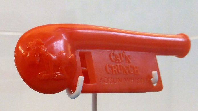 Cap'n Crunch cereal boatswain's whistle or bosun's whistle