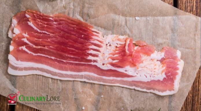 raw uncooked bacon