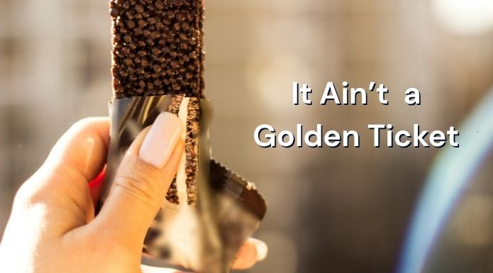 Generic protein bar in gold wrapper used to discuss David Protein Bars and EPG fat substitutes.