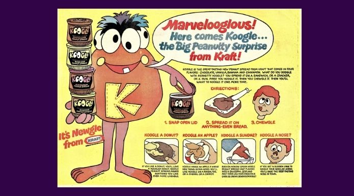 1971 Kraft Koogle peanut spread ad